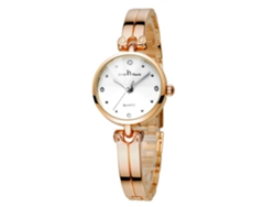 Relógio De Pulso Simples De Liga De Aço Com Mostrador Redondo Quartz Feminino Fashion (preto)