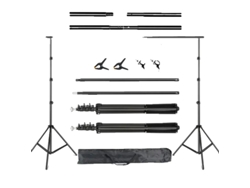 Soporte de fondo para fotografía, sistema de soporte, bolsa de transporte, 2,6 x 3 m, flexible, sin sacos de arena OEM