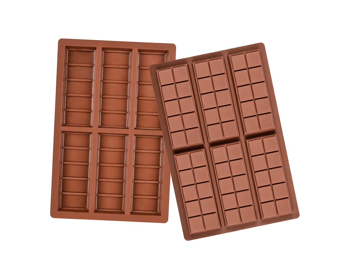 Molde De Silicona Para Cera Fundida Para Hacer Velas, Molde Rectangular Reutilizable De Silicona Para Barras De Chocolate Con Superficie Antiadherente