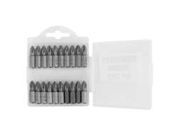 Juego de 20 puntas antideslizantes para destornillador eléctrico, acero S2, cabeza magnética en cruz, PH2 x 25 mm