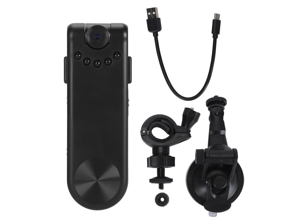 Minicámara Corporal Portátil Con Grabadora 1080p, Detección De Movimiento Y Visión Nocturna, 64 Gb.