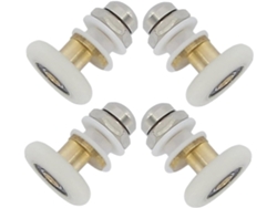 Ruedas Gokoco para puertas corredizas de vidrio para baños, poleas excéntricas ajustables, ruedas silenciosas