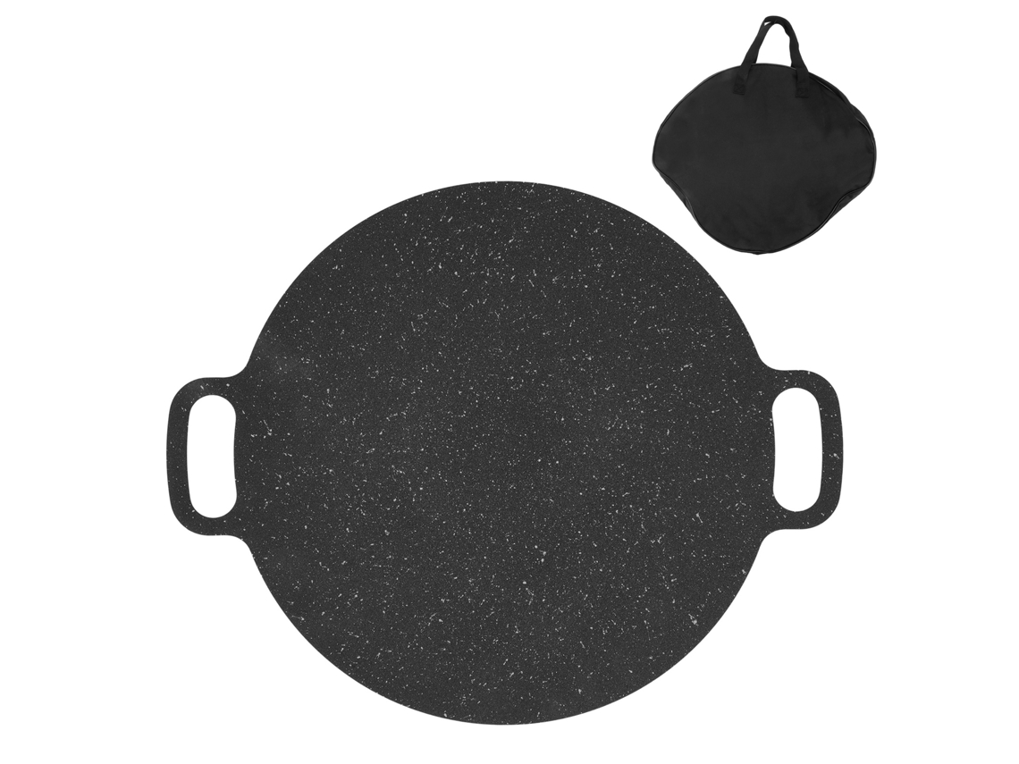 Parrilla coreana antiadherente con piedra medicinal de 25 cm y bolsa