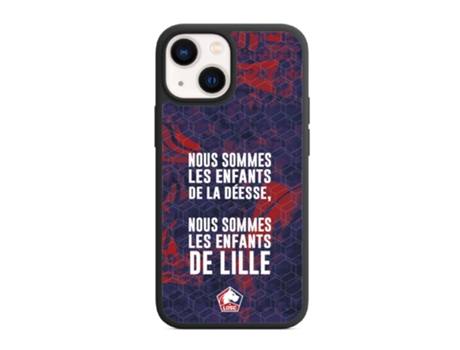 Funda Móvil Oficial Lille Fc para iPhone 14 PHONECASES3D Piel Sintética Negro