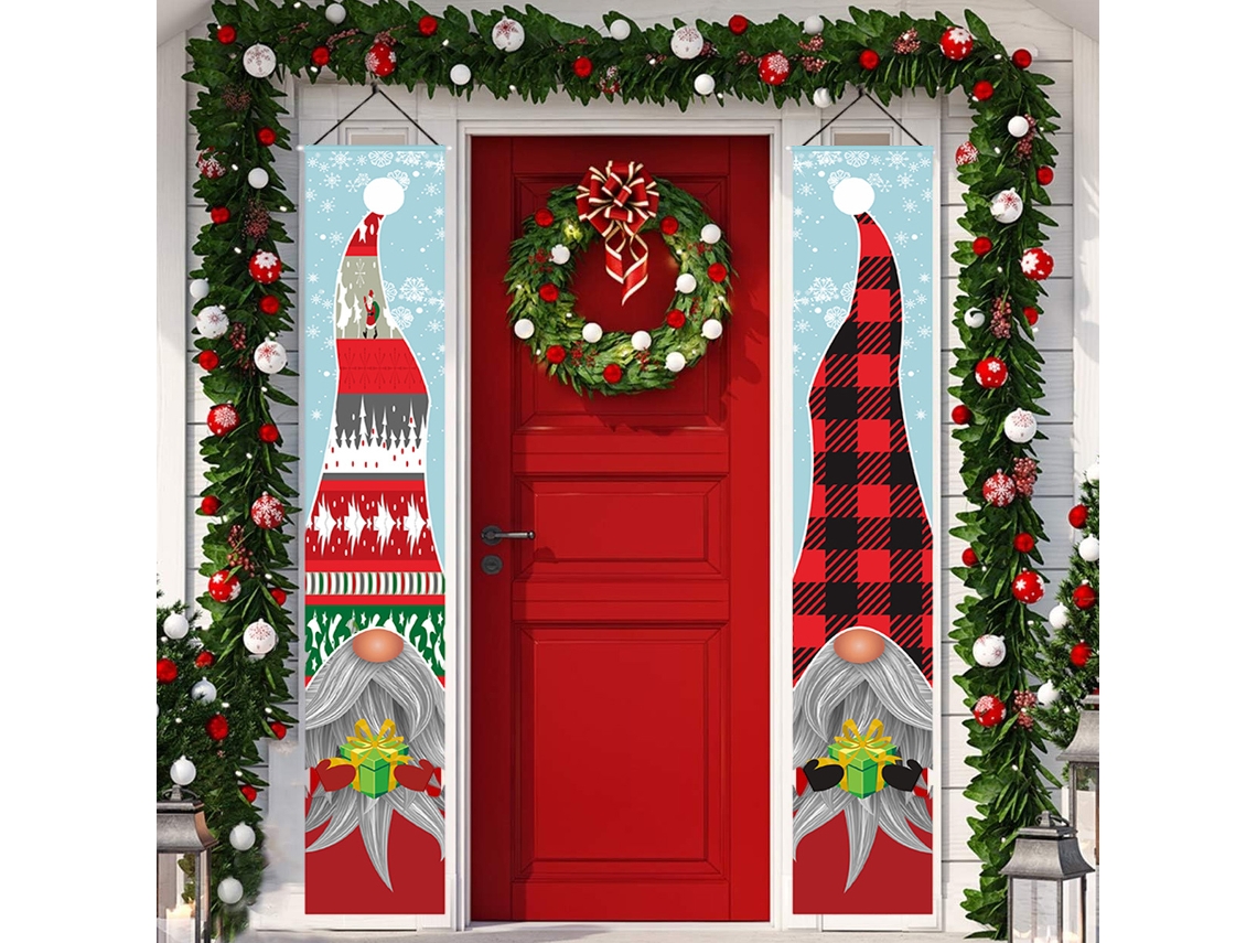 Banners navideños para decoración de puertas, adornos navideños TRUYUETY