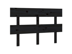 Maison Exclusive - Cabecero De Cama Madera Maciza De Pino Negro 144x3x81 Cm