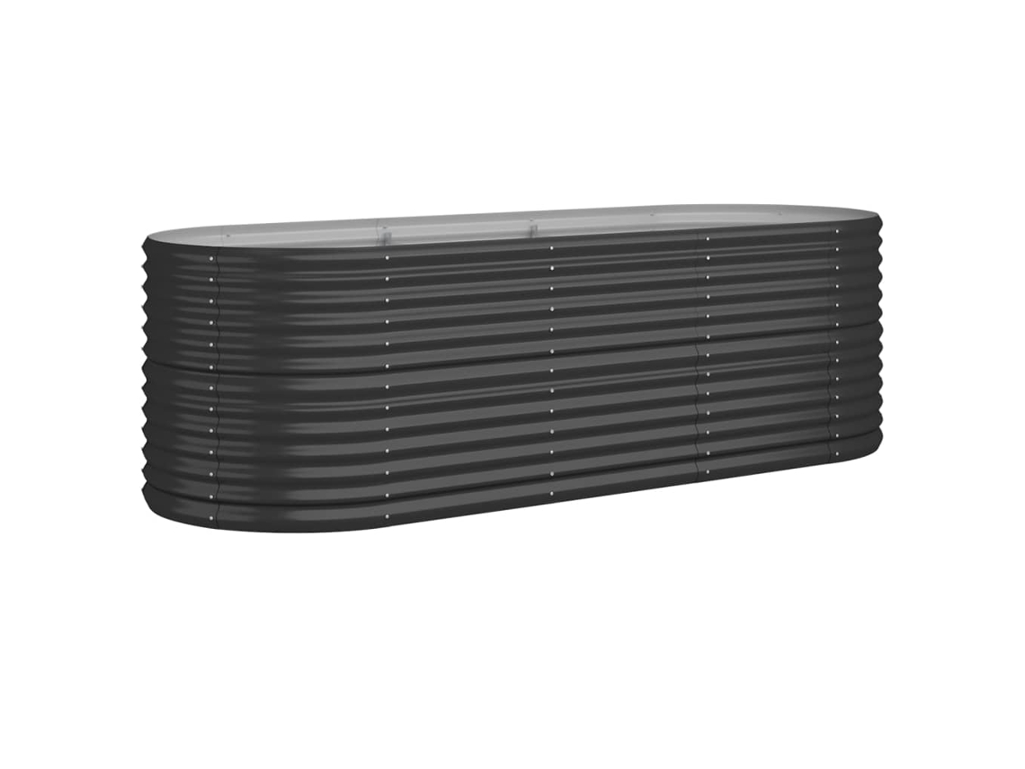 Jardinera VIDAXL Antracita Acero (224x80x68 cm)