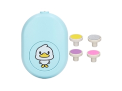 Cortador De Unhas Elétrico Para Bebê Com 4 Cabeças De Lixa Kit De Grooming Portátil Azul