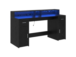 Mesa | Escritorio Roble negro 160 x 55 x 91 cm Madera tratada