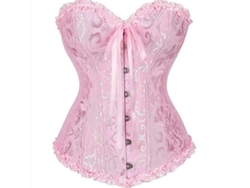 Corsé Sexy Mimigo Para Mujer Con Tirantes Florales Y Cierre Trasero Para Lencería De Tallas Grandes.
