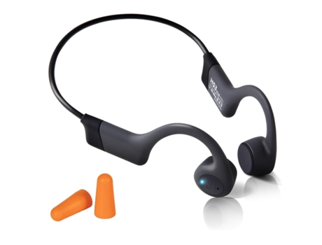Auriculares de conducción ósea, auriculares inalámbricos Bluetooth de entrenamiento con micrófono, tiempo de reproducción de 20 horas, auriculares ...