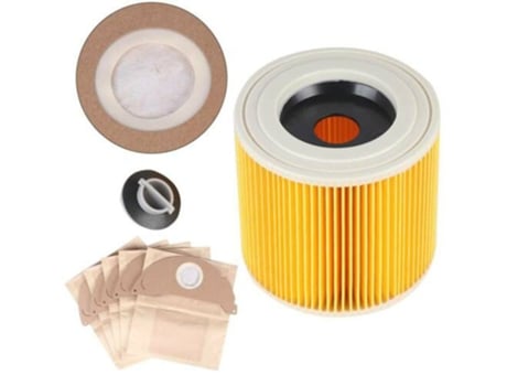 Filtros de bolsas de vacío para Karcher Wet Dry Wd2 Wd3.500, filtro para aspiradora, herramienta de limpieza para barredora doméstica