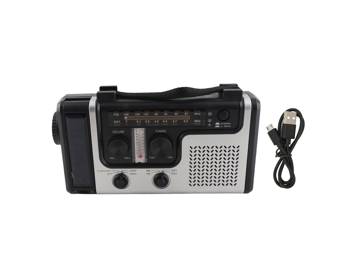 Yncm2026-radio De Manivela Led Am Fm Sw Solar Dinamo Emergencia Al Aire Libre Con Linterna Portátil