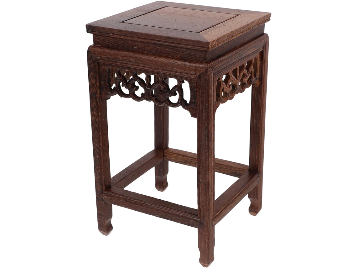 Soporte Plantas Madera Marrón Multiusos Agradable Tacto Macetas Balcón Elegante Decoración Interiores Al