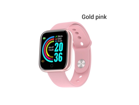 Smartwatch con soporte para iPhone Xiaomi Fitness Tracker Monitor de batería 150Mah Carga USB incorporada Oro rosa