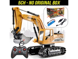Excavadora Rc 124 6 Canales, Coche De Ingeniería Con Aleación Y Plástico, Juguete Infantil De Construcción 6ch/5ch Aeuzwr
