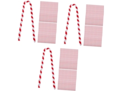 150 piezas de alambre de chenilla flexible, bicolor, rojo y blanco, para manualidades infantiles.