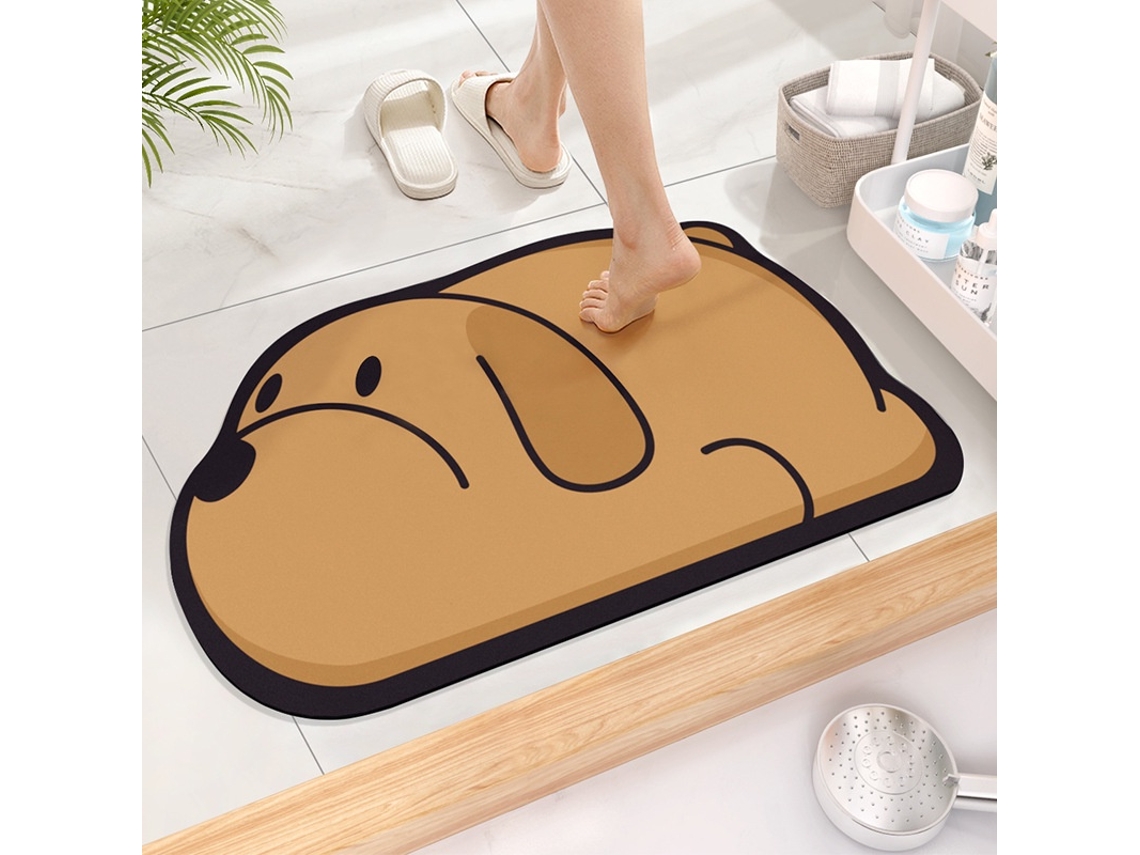 Alfombrilla De Baño De Tierra De Diatomeas Con Dibujos Animados, Antideslizante Y Súper Absorbente, De Secado Rápido.
