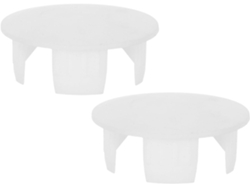 2 Tapones De Plástico Blancos A La Lluvia Y A Los Rayos Uv Para Toldos Exteriores Con Mecanismo Giratorio Para Jardín Y