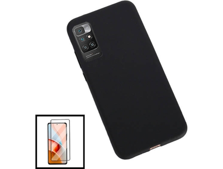 Kit Carcasa + Protector de Pantalla Full Cover Xiaomi Redmi 10 2022 PHONECARE Negro