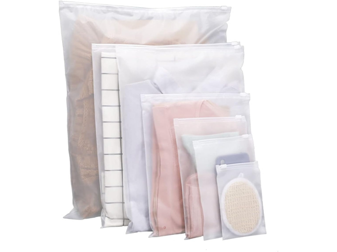 35 bolsas Ziplock para ropa, reutilizables e impermeables para viajes y la escuela