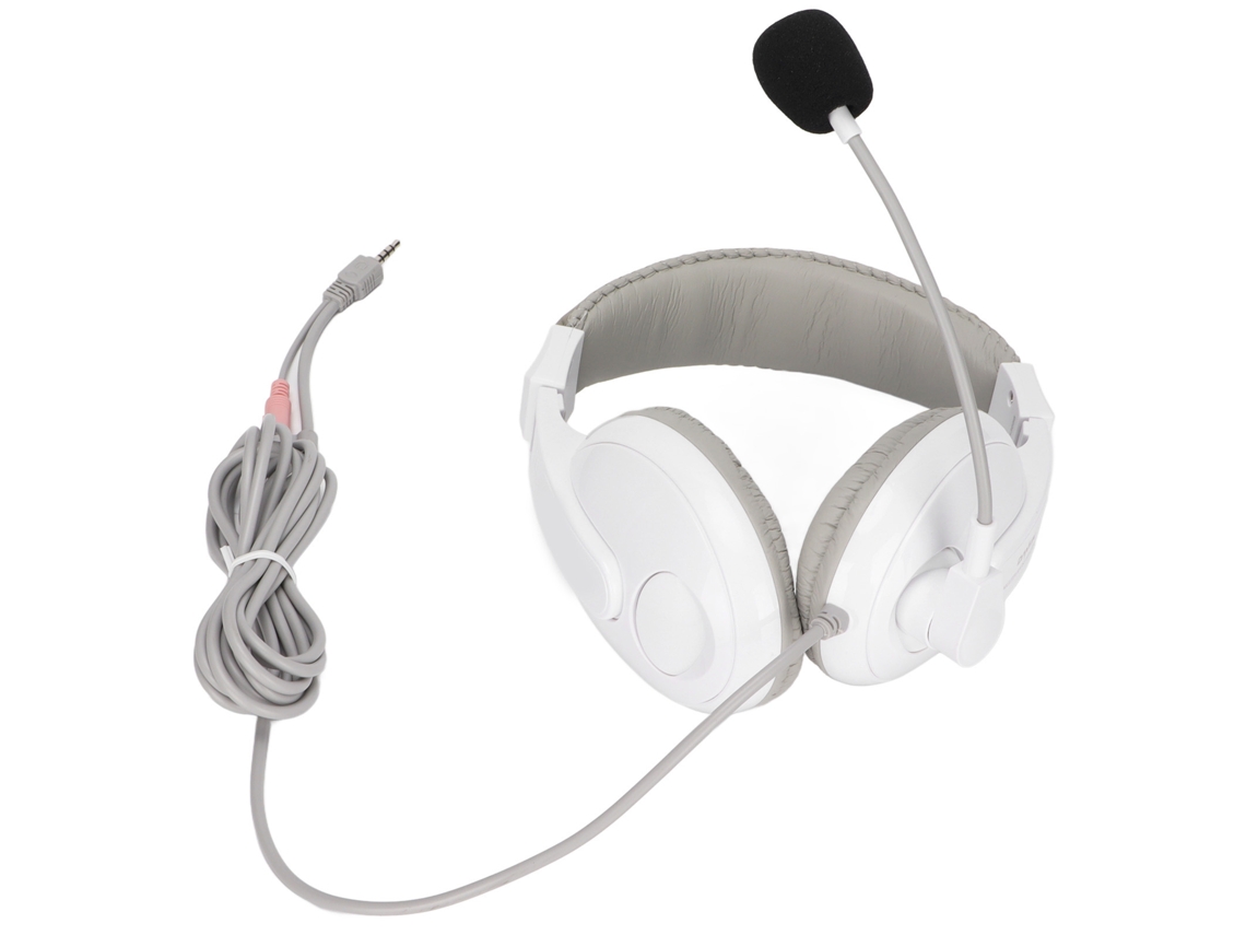 Auriculares para juegos Junli-Somic con micrófono para PC y móvil, color blanco.