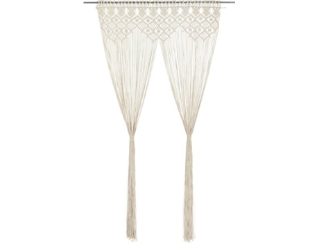 vidaXL Cortina de macramé algodón 140x240 cm