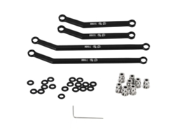 Juego de enlace inferior de aleación de aluminio RC para Axial SCX24 1/24 Negro