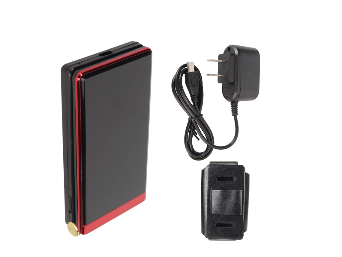 Teléfono Plegable Desbloqueado Para Personas Mayores Con Botones Grandes, Doble Sim, Doble Pantalla, Batería De 5900 Mah, 2g Gsm, Rojo.