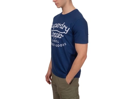 Camiseta de Hombre SUPERDRY Azul (2XL)