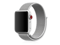 Correa de nailon compatible con Apple Watch de 42/44/45/49 mm (20 x 3 x 0,2 cm). Color gris.
