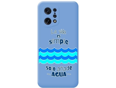 Carcasa para Oppo Find X5 5G TUMUNDOSMARTPHONE Silicona Líquida Dibujos Azul