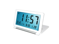 Reloj digital de viaje con batería y pantalla LCD