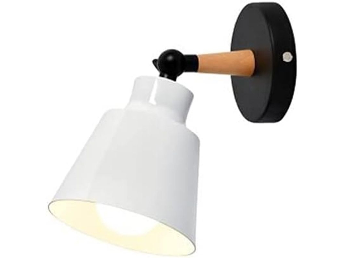 Lámpara de pared moderna nórdica Macaron E27, ajustable para dormitorio, sala de estar o lectura (bombilla no incluida).