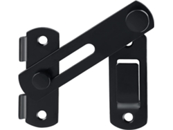 Cerradura gruesa negra picaporte pequeño para puerta corredera. Acero inoxidable para madera, interior o jardín. EMS9500-B.