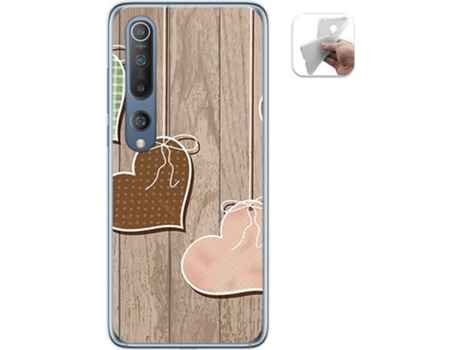 Carcasa Xiaomi Mi 10 / Mi 10 Pro TUMUNDOSMARTPHONE Corazones Madera Multicolor
