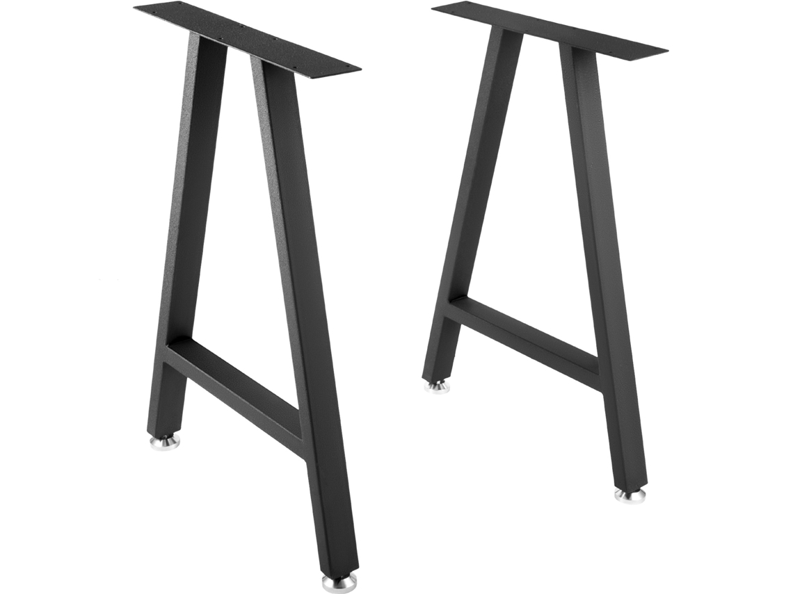 Juego de 2 patas de mesa de metal Succebuy, 71 x 45 cm, patas en forma de A para mesa de comedor