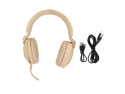 Auriculares Inalámbricos Y Con Cable Bluetooth 5.1 Para Juegos Con Sonido Estéreo Y Micrófono - Dorado