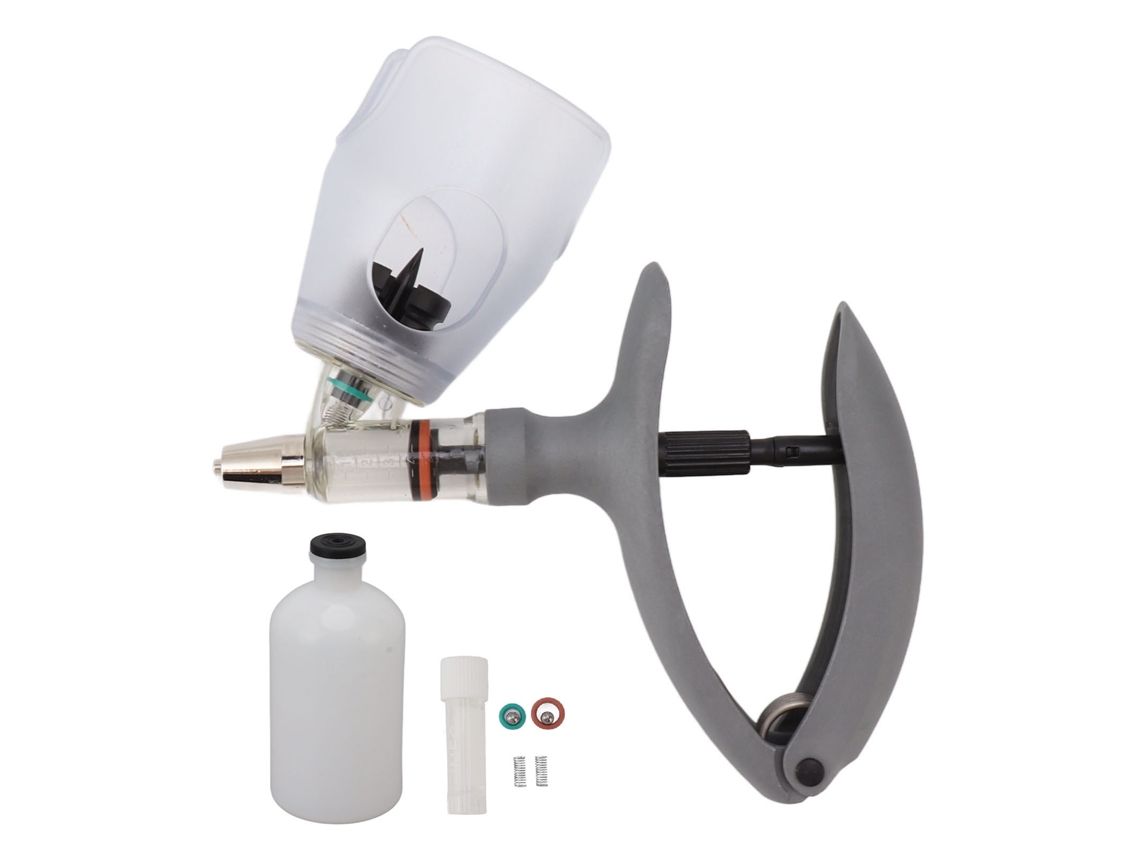Jeringa Veterinaria Automática Continua Ajustable De 0,5 A 5 Ml Para Bovinos, Porcinos, Ovinos Y Bovinos.