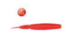 2026rebe-heng Jia 5pcs 7g/9.8cm Señuelos De Plástico Suave Gusano Para Pesca Cebo Rojo Accesorio De Pesca