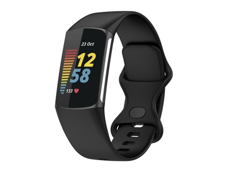 Correa de reloj inteligente para Fitbit Charge 5 de silicona, Talla: S (negro)