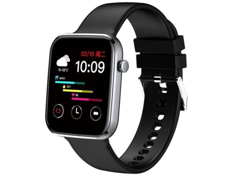 Smartwatch ENKERS Z15 Impermeable Bluetooth Llamadas Watch Detección de Frecuencia Cardiaca para Mujer Hombres Azulpr-Negro