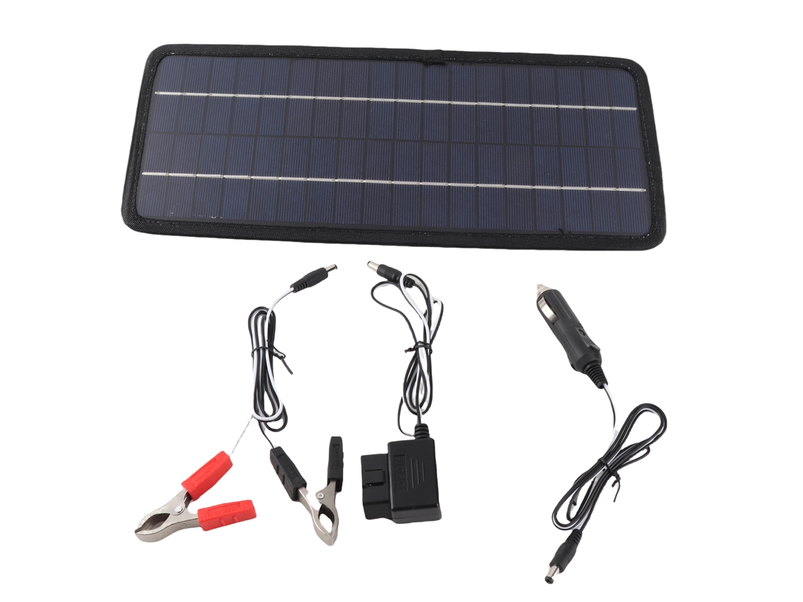 Rebe-cargador De Batería Solar Para Coche Moto Barco Rv 12v5w Panel Solar Mantenimiento Exterior