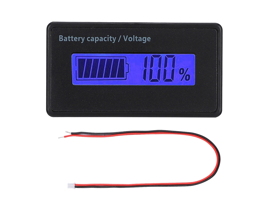 Monitor De Capacidad De Batería Con Pantalla Lcd Impermeable 12-84v Luz Azul Gy-6gh Pcb Htn