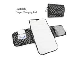 Bolsa cambiadora portátil para bebé, impermeable, plegable, de viaje (negra)