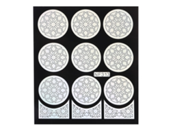 Plantilla Floral Para Decoración De Uñas, Adhesivo Decorativo Para Manicura Nf313