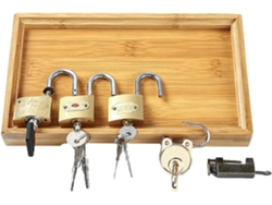 Kit de aprendizaje con candado de madera. Importante juguete educativo Montessori para materiales. CHABERLU