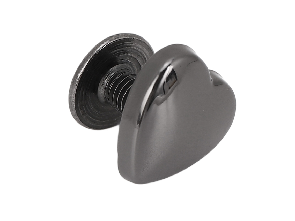 20 Remaches Decorativos De Metal En Forma De Corazón De 10 Mm Con Tornillos Ph Para Proyectos De Cuero.