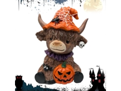 Figura De Vaca Las Tierras Altas Para Halloween Decoraci N Interiores Figuras Resina Estantes Oficina Dormitorio Hogar