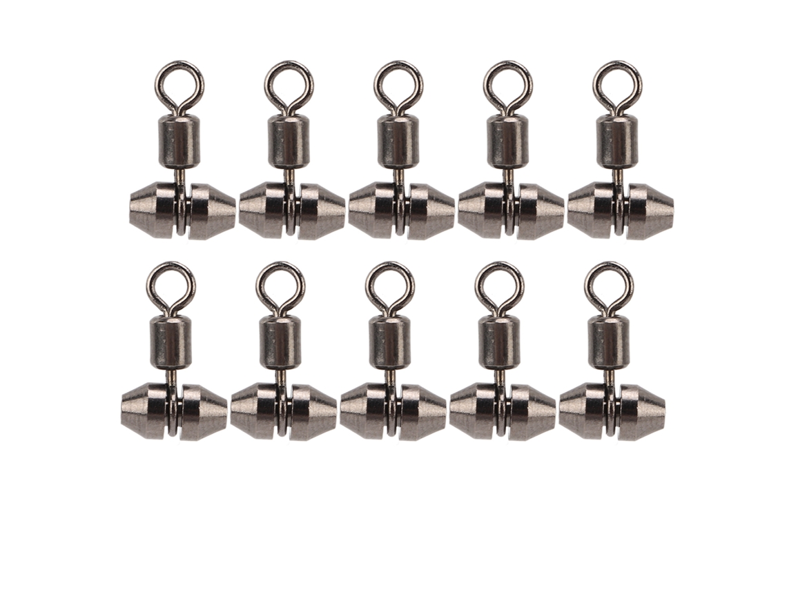 10 Eslabones Giratorios De Latón De 3 Vías Para Pesca, Conectores De Línea Cruzada De Triple Barril Con Giro En T, Accesorios De Pesca.